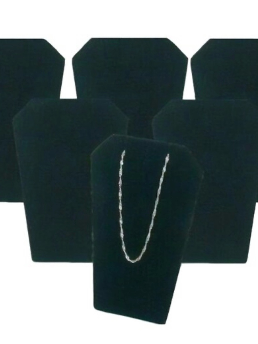 👑 Six Black Velvet Necklace Display Stands for Women Jewelry